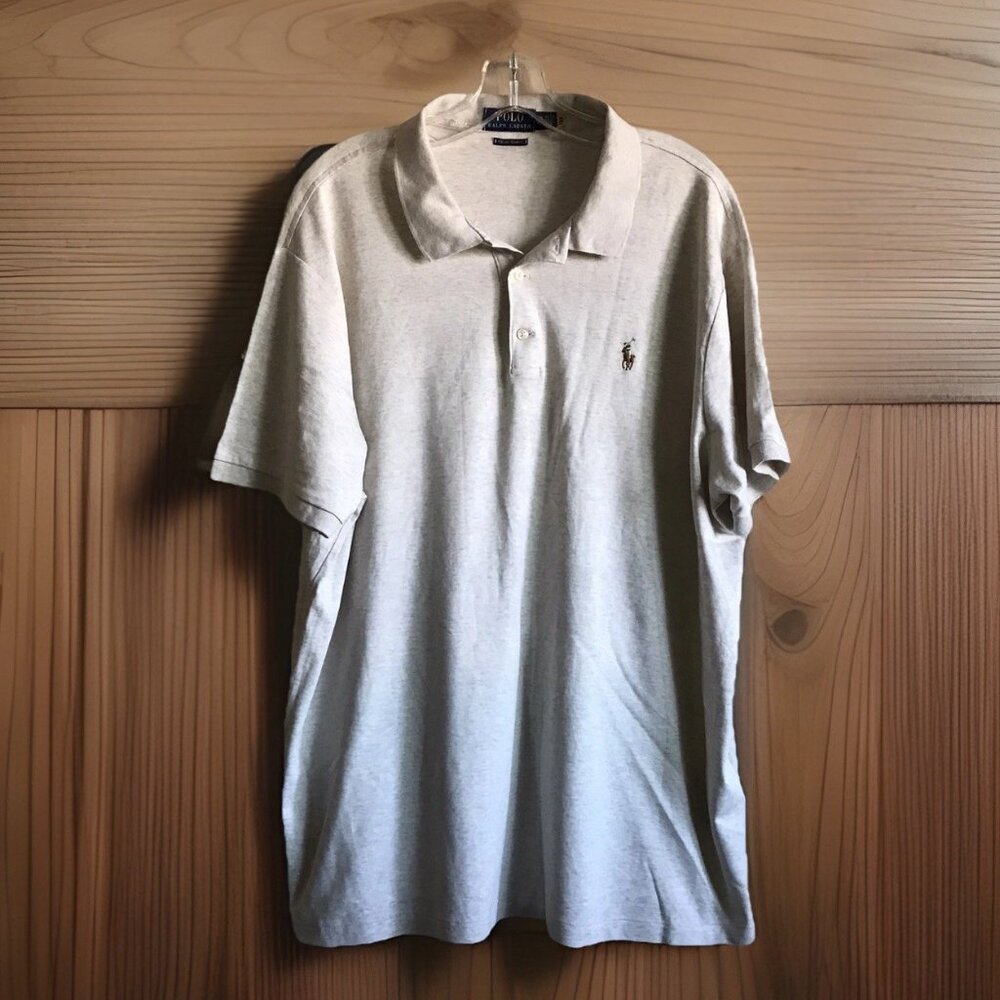 Mens Polo Ralph Lauren Custom Slim Fit Polo‎ Shirt- Size XXL Beige